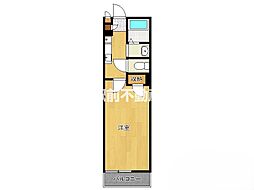 レオパレスクレイノミソラ2 1Kの間取図画像