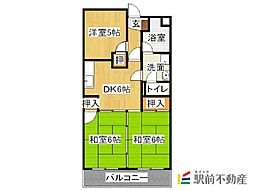 江崎第一コーポ 3DKの間取図画像