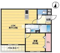 GRANDIS 1LDKの間取図画像