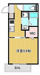 パシフィカ二日市駅前 1Kの間取図画像