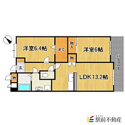 翔桜館 2LDKの間取図画像