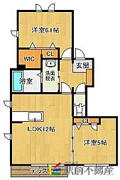 ラフォーン3 2LDKの間取図画像