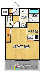 ソレイユ曙 ワンルームの間取図画像