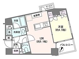 サクラティアラ東雪谷 1LDKの間取図画像