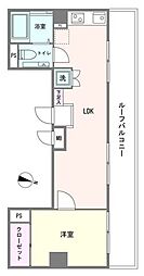 グリーンキャピタル久ケ原 1LDKの間取図画像