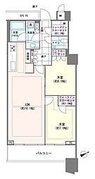 三田ガーデンヒルズウエストヒル 2LDKの間取図画像