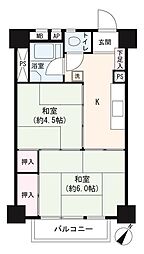 シャンボール武蔵小山 2Kの間取り