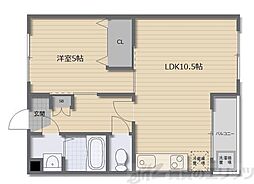 間取図画像 1LDK
