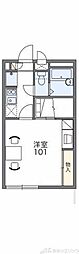レオパレスミルキーウェイ 1Kの間取図画像