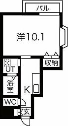 エスパシオ御崎 1Kの間取図画像