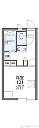 レオパレス南江口 1Kの間取図画像