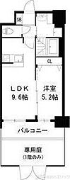 ディームス江坂 1LDKの間取図画像
