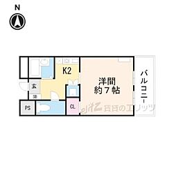 NASA望月 1Kの間取図画像