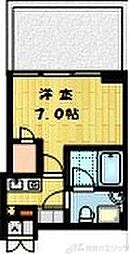 アスール江坂3rd 1Kの間取図画像