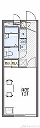レオパレスLaLaグリーンヒル 1Kの間取図画像