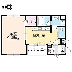 アジャート 1DKの間取図画像