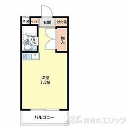 エスポワールミヤビ ワンルームの間取図画像
