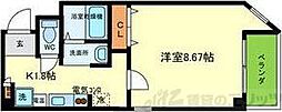 ラ・フォンテ摂津富田 1Kの間取図画像