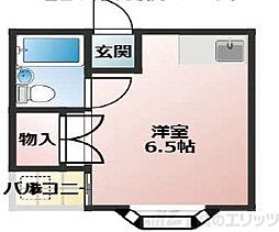 リバーエステート ワンルームの間取図画像