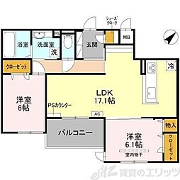 La Grand Suito 2LDKの間取図画像