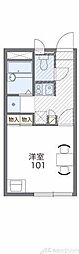 レオパレスビエント 1Kの間取図画像