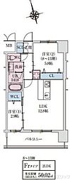 スプランディッドライズ新大阪ノース 2LDKの間取図画像