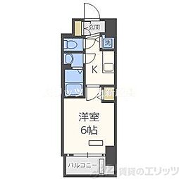プレサンス新大阪コアシティ 8階1Kの間取り