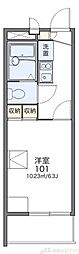 レオパレスドミール 2階1Kの間取り