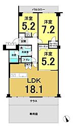 間取図画像 3LDK