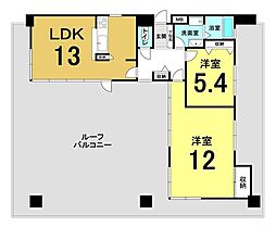 エーベル伊丹参番館 2LDKの間取図画像