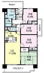 ウエステージ明石六番館 4LDKの間取図画像