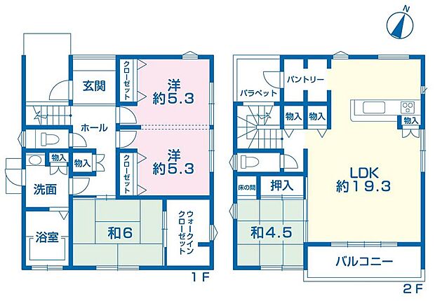 加東市梶原 中古戸建て(4LDK)の間取り