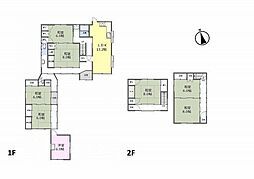 笠岡市生江浜　戸建 8LDKの間取り