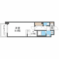 アコール　アネックス 7階ワンルームの間取り