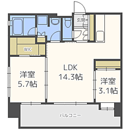 間取図画像 2LDK