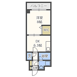アーバンライフ松田 4階1DKの間取り
