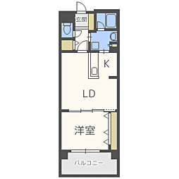 モントーレ香椎浜サーフタワーイーストウイング 16階1LDKの間取り