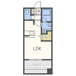 エンクレスト博多ＥＡＳＴ　ＰＡＲＫ 9階ワンルームの間取り