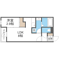 ＰＨＯＥＮＩＸ千早 1階1LDKの間取り