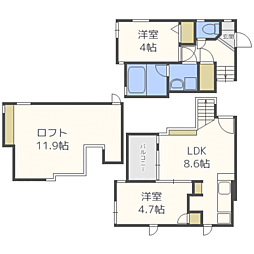 ＣＢ和白オーシャンフォルム 2階2LDKの間取り