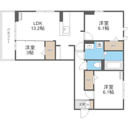 間取図画像 3LDK