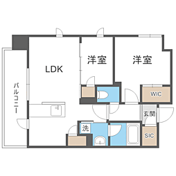 福岡市南区那の川2丁目マンション 2LDKの間取図画像