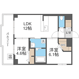 Pisces東比恵 2LDKの間取図画像