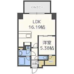 六本松ViewApartment 1LDKの間取図画像
