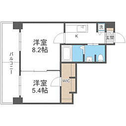 ステイツ姪浜駅前 2Kの間取図画像