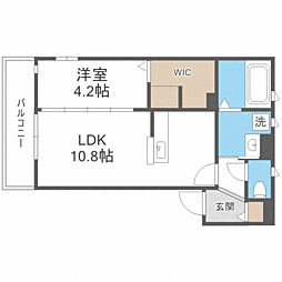 サンパーク大濠 1LDKの間取図画像