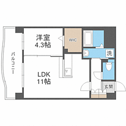 ナウヴィレッジ松島2 1LDKの間取図画像