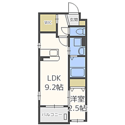 シュルーク大濠公園 1LDKの間取図画像