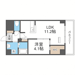 フォレストドルフ天神 1LDKの間取図画像