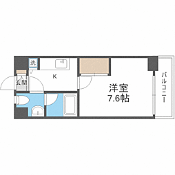 ルネッサンス21赤坂けやき通り 1Kの間取図画像